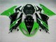 09-12 Black Green Kawasaki ZX6R Motorcycle Bodywork