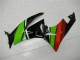 09-12 Black Green Red Kawasaki ZX6R Motorcycle Fairings