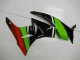 09-12 Black Green Red Kawasaki ZX6R Motorcycle Fairings