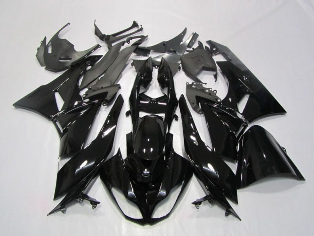 09-12 Black Kawasaki ZX6R Motorcycle Fairings