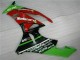 09-12 Black Red Green Motocard Kawasaki ZX6R Motorcycle Fairings