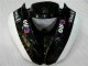 09-12 Black White 3M Touch4 Kawasaki ZX6R Motorcycle Fairing