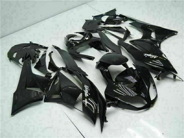 09-12 Black White Ninja 636 Kawasaki ZX6R Motorcycle Fairings