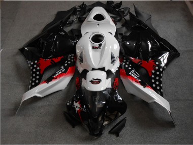 09-12 Black White Red Honda CBR600RR Motorcycle Fairings