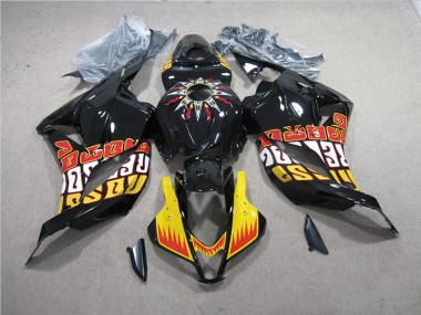 09-12 Black Yellow Honda CBR600RR Motorcycle Fairing