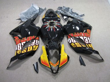 09-12 Black Yellow Honda CBR600RR Motorcycle Fairings