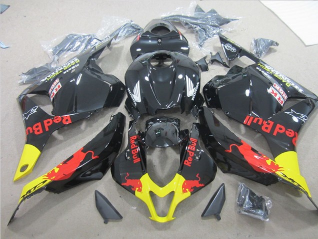 09-12 Black Yellow Red Bull Honda CBR600RR Motorcycle Fairings