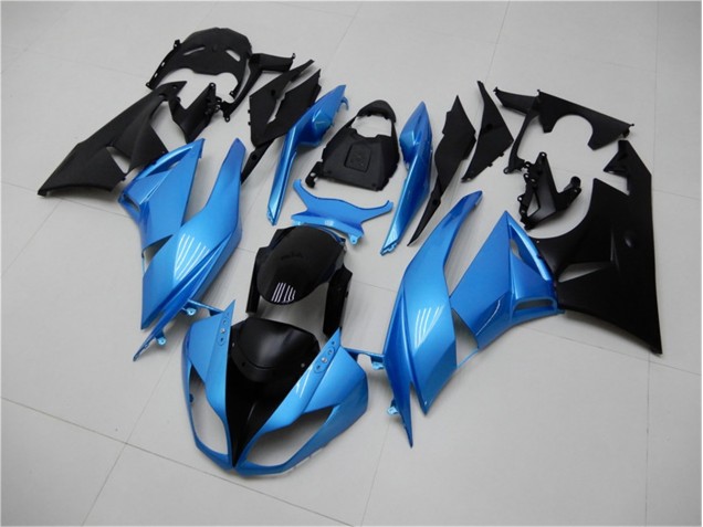 09-12 Blue Black Kawasaki ZX6R Motorcycle Fairing