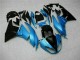 09-12 Blue Black Kawasaki ZX6R Motorcycle Fairings