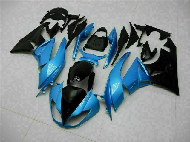 09-12 Blue Black Kawasaki ZX6R Motorcycle Fairings