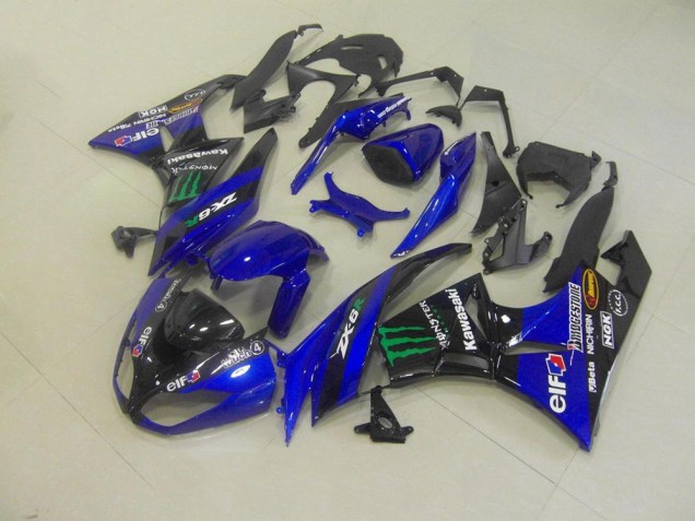 09-12 Blue Monster Kawasaki ZX6R Motorcycle Fairings