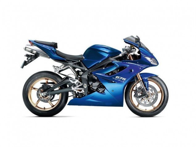 09-12 Blue Triumph Daytona 675 Triple Motorcycle Fairings