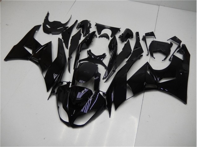 09-12 Glossy Black Kawasaki ZX6R Motorcycle Fairings