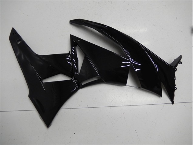 09-12 Glossy Black Kawasaki ZX6R Motorcycle Fairings