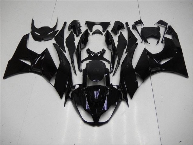 09-12 Glossy Black Kawasaki ZX6R Motorcycle Fairings