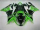 09-12 Green Black Kawasaki ZX6R Motorcycle Fairing