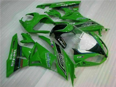 09-12 Green Black LeoVince Kawasaki ZX6R Motorcycle Fairings