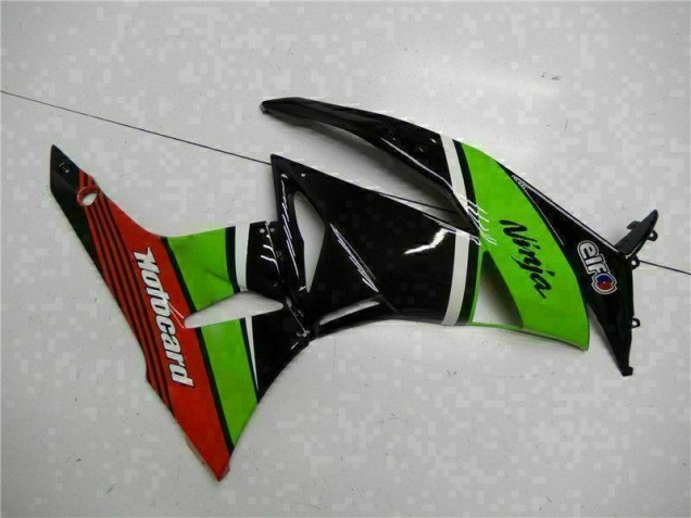 09-12 Green Black Red Kawasaki ZX6R Motorcycle Fairings