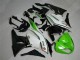 09-12 Green Black White 25 Kawasaki ZX6R Motorcycle Fairings