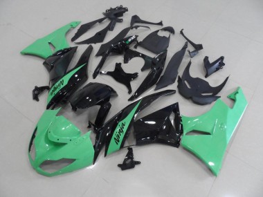 09-12 Metallic Green Kawasaki ZX6R Motorcycle Fairings