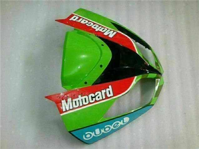 09-12 Red Green Motocard Kawasaki ZX6R Motorcycle Fairings