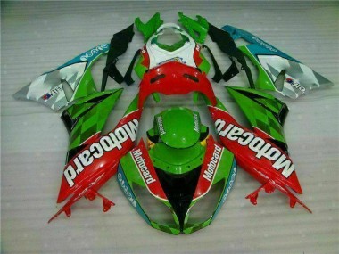 09-12 Red Green Motocard Kawasaki ZX6R Motorcycle Fairings