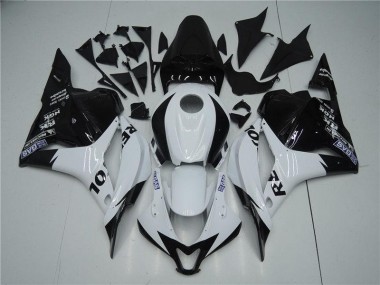 09-12 White Black Honda CBR600RR Motorcycle Fairing