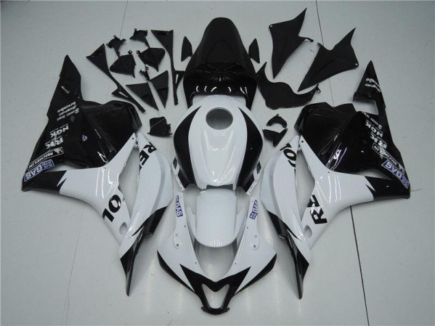 09-12 White Black Honda CBR600RR Motorcycle Fairing