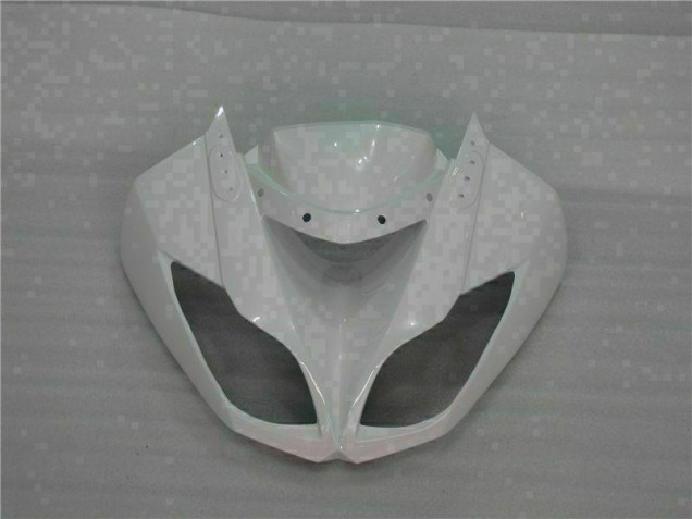 09-12 White Black Kawasaki ZX6R Motorcycle Fairing