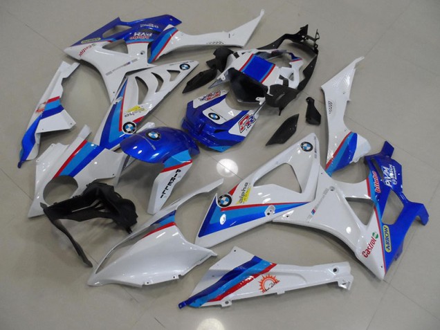 09-14 Blue White BMW S1000RR Motorcycle Fairings