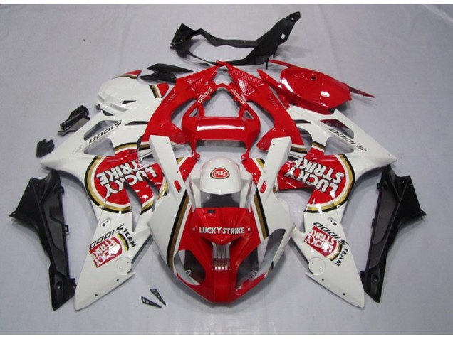 09-14 Red White Lucky Strike BMW S1000RR Motorcycle Fairings