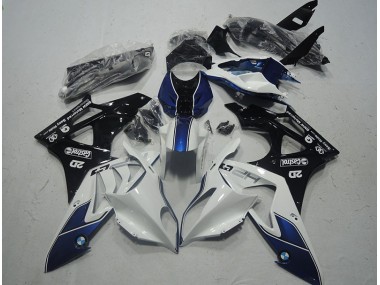 09-14 White Blue BMW S1000RR Motorcycle Fairing