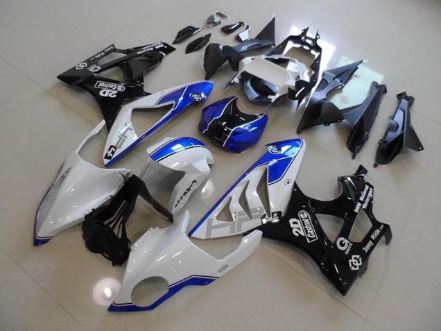 09-14 White Blue BMW S1000RR Motorcycle Fairings