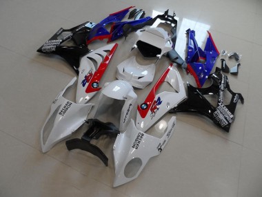 09-14 White Blue Red Becker Carbon BMW S1000RR Motorcycle Fairings