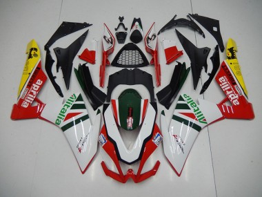 09-15 White Red Alitalia Aprilia RSV4 Motorcycle Fairings