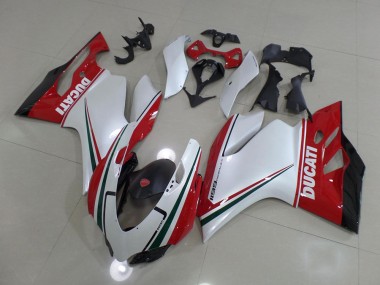 11-14 White Red Ducati 1199 Motorcycle Fairings