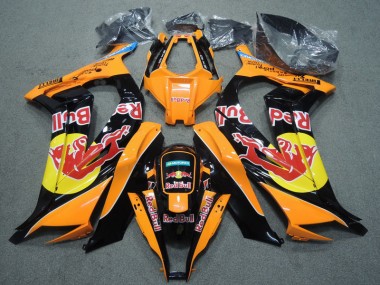 11-15 Black Orange Red Bull Kawasaki ZX10R Motorcycle Fairings