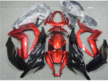 11-15 Black Red Kawasaki ZX10R Motorcycle Fairings