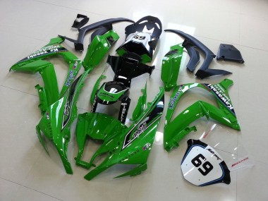 11-15 Green Kawasaki ZX10R Motorcycle Fairings