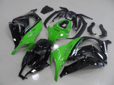 11-15 Green and Black Kawasaki ZX10R Motorcycle Fairings