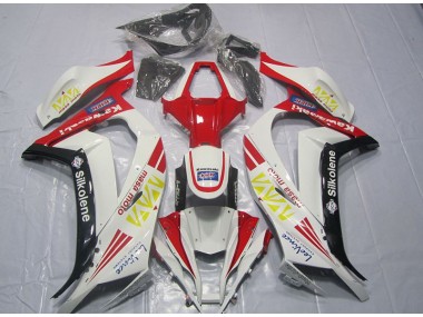 11-15 White Red Silkolene Kawasaki ZX10R Motorcycle Fairings