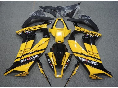 11-15 Yellow Black Delt Fin Kawasaki ZX10R Motorcycle Fairings