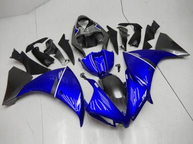 12-14 Black Blue Yamaha YZF R1 Motorcycle Fairings