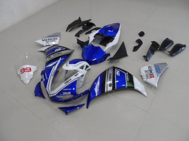 12-14 Blue White Yamaha YZF R1 Motorcycle Fairing