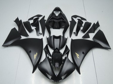 12-14 Matte Black Sticker Yamaha YZF R1 Motorcycle Fairings