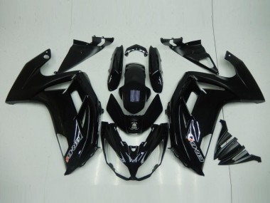 12-16 Glossy Black Kawasaki EX650 Motorcycle Fairings