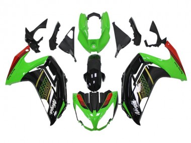 12-16 Green Black Kawasaki EX650 Motorcycle Fairings