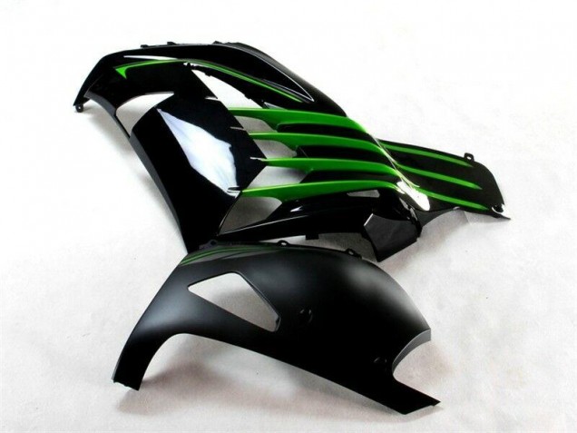 12-21 Black Green Kawasaki ZX14R ZZR1400 Motorcycle Fairings