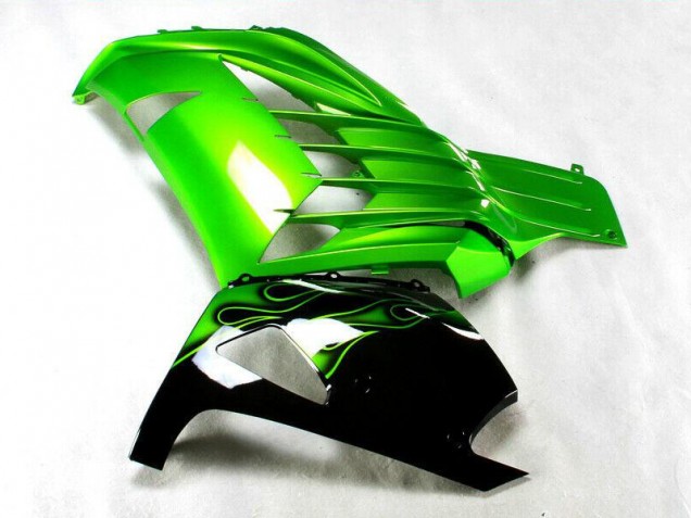 12-21 Green Black Kawasaki ZX14R ZZR1400 Motorcycle Fairings