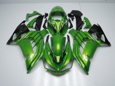 12-21 Green Flame Kawasaki ZX14R ZZR1400 Motorcycle Fairings